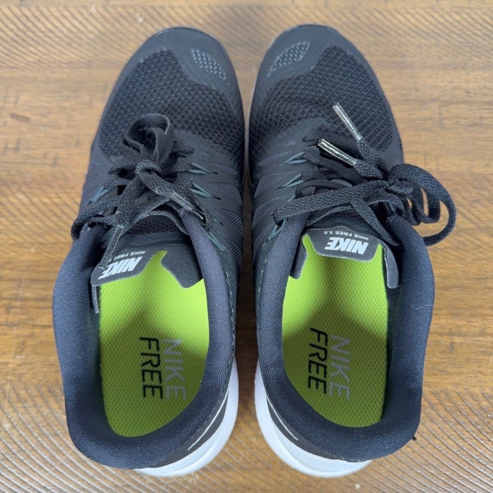 Nike Running Shoes Women 9 Black Nike Free 5.0 Athletic Gym Training Sneaker NEW - Picture 6 of 10